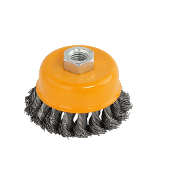 Perie de sarma tip cupa cu noduri rasucite ROTOR 75mm M14