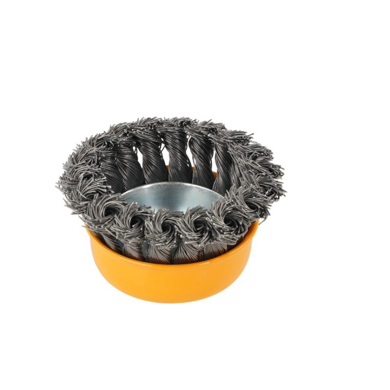 Perie de sarma tip cupa cu noduri rasucite ROTOR 75mm M14