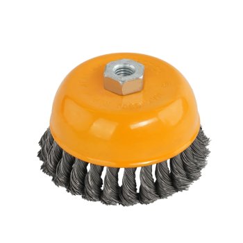 Perie de sarma tip cupa cu noduri rasucite ROTOR 125mm M14