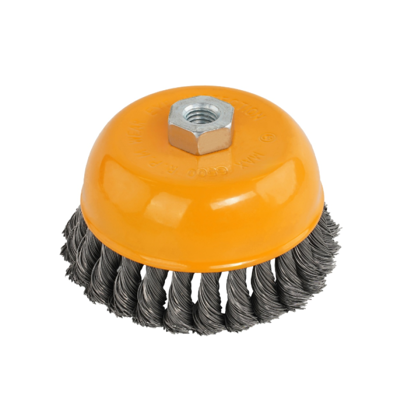 Perie de sarma tip cupa cu noduri rasucite ROTOR 125mm M14