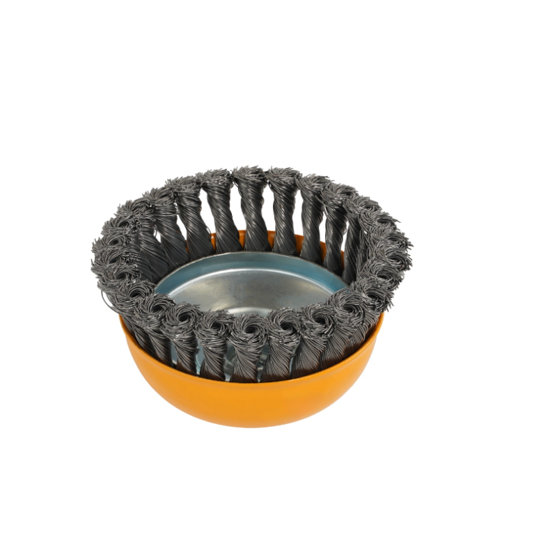 Perie de sarma tip cupa cu noduri rasucite ROTOR 125mm M14