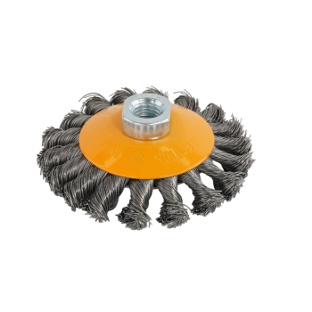 Perie de sarma conica cu noduri ROTOR 100mm M14