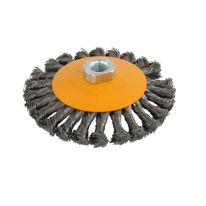Perie de sarma conica cu noduri ROTOR 125mm M14
