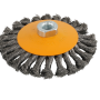 Perie de sarma conica cu noduri ROTOR 125mm M14