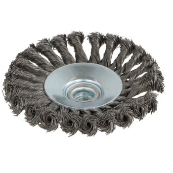 Perie de sarma conica cu noduri ROTOR 125mm M14