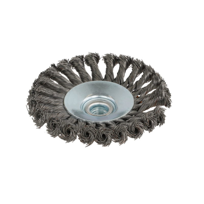 Perie de sarma conica cu noduri ROTOR 125mm M14
