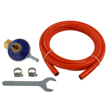 Set regulator reglabil butelie gaz GPL Propan/Butan , furtun 2 metri, 2 coliere, cheie RSGR2 ROTOR
