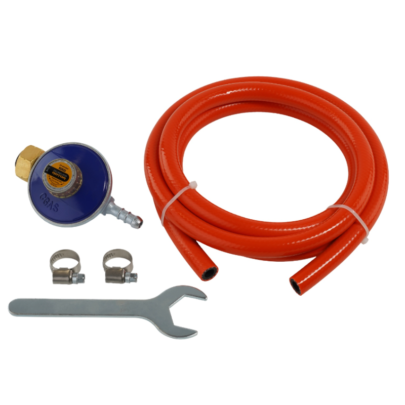 Set regulator reglabil butelie gaz GPL Propan/Butan , furtun 2 metri, 2 coliere, cheie RSGR2 ROTOR