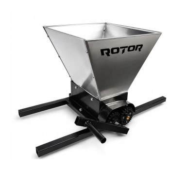 Pachet Teasc Presa Struguri si Fructe ROTOR FP-6, 6 L, lemn masiv de stejar + Zdrobitor Struguri Manual ROTOR HGP-50S, cuva 28L inox