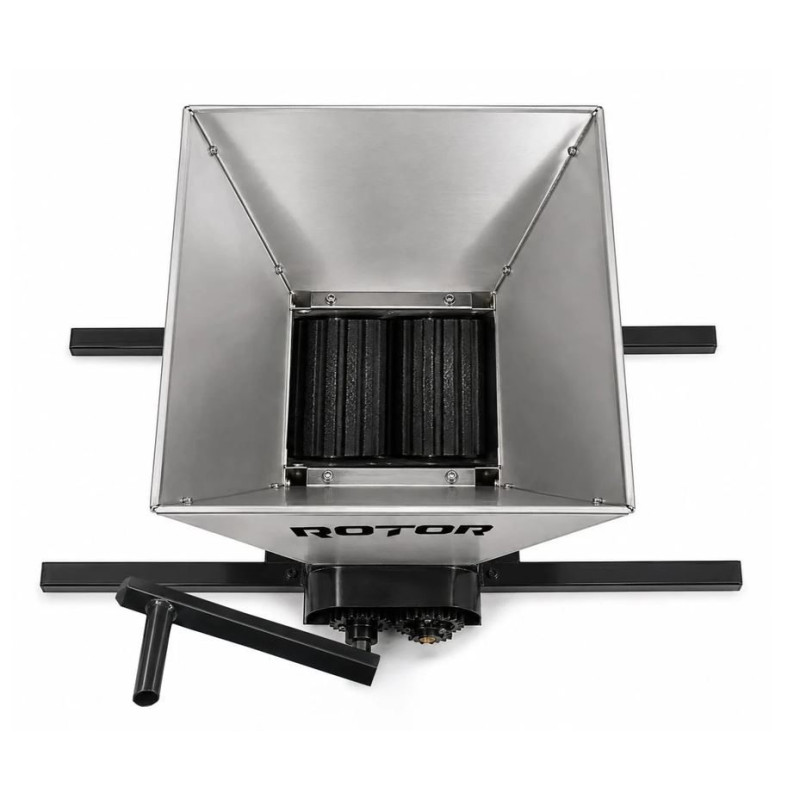 Pachet Teasc Presa Struguri si Fructe ROTOR FP-6, 6 L, lemn masiv de stejar + Zdrobitor Struguri Manual ROTOR HGP-50S, cuva 28L inox
