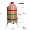 Presa manuala pentru fructe ROTOR FP-40, 40 L, cuva Ø34,8 cm, lemn masiv de stejar, fonta si otel