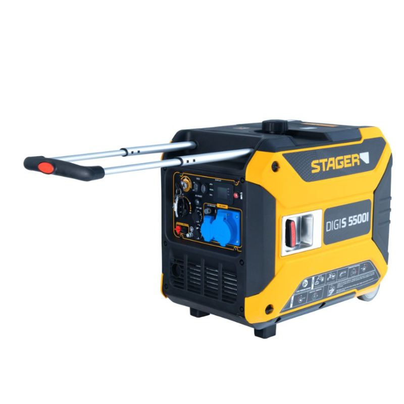 Stager DigiS 5500i Generator digital invertor insonorizat 5.5kW, monofazat, benzina, autonomie pana la 6h