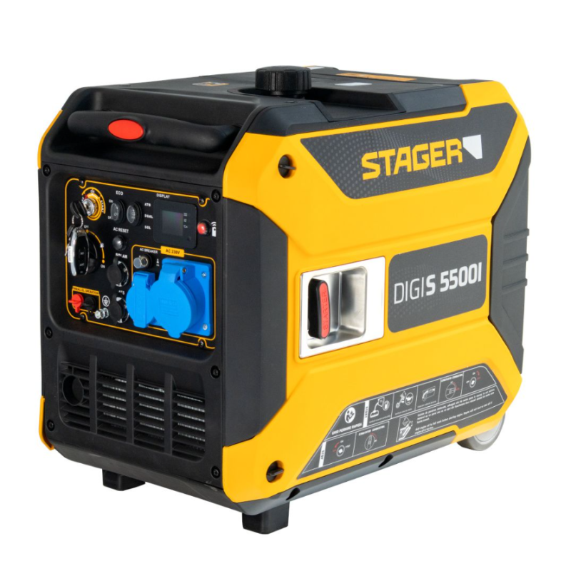 Stager DigiS 5500i Generator digital invertor insonorizat 5.5kW, monofazat, benzina, autonomie pana la 6h