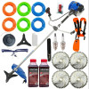 Motocoasa benzina Ural 8.5 CP, 52cmc, 12000rpm, 20 de accesorii incluse , carcasa albastra