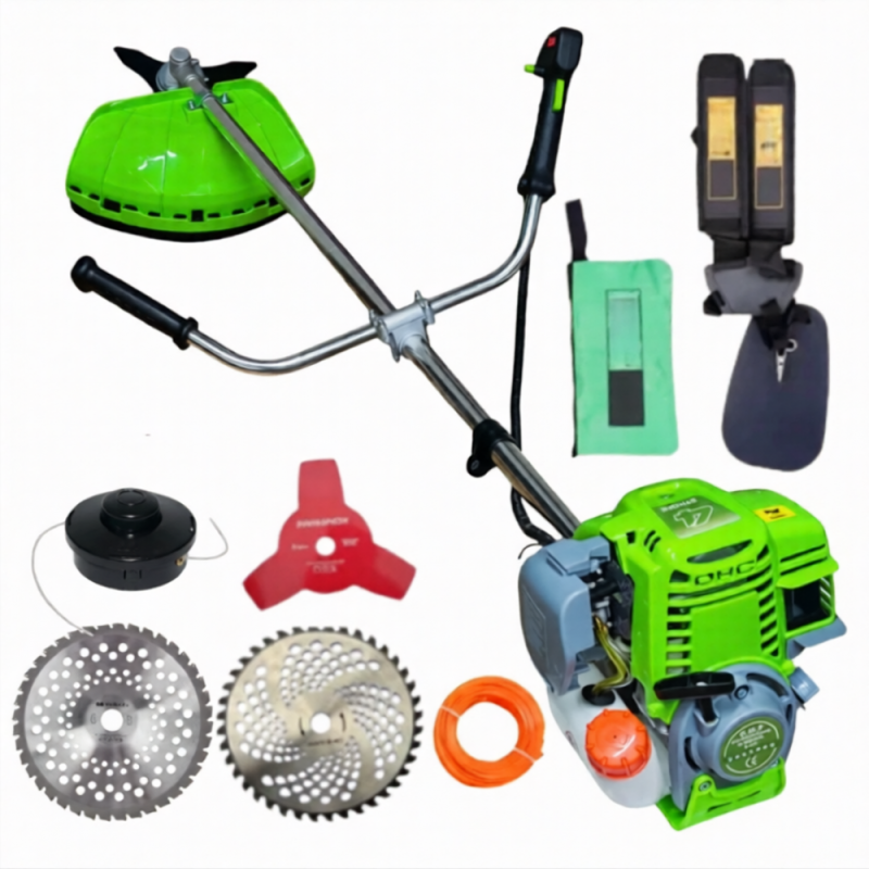Motocoasa benzina Ural 4 timpi T5600 , 8.5 CP, 58cc , 12000rpm, 6 accesorii incluse , carcasa verde