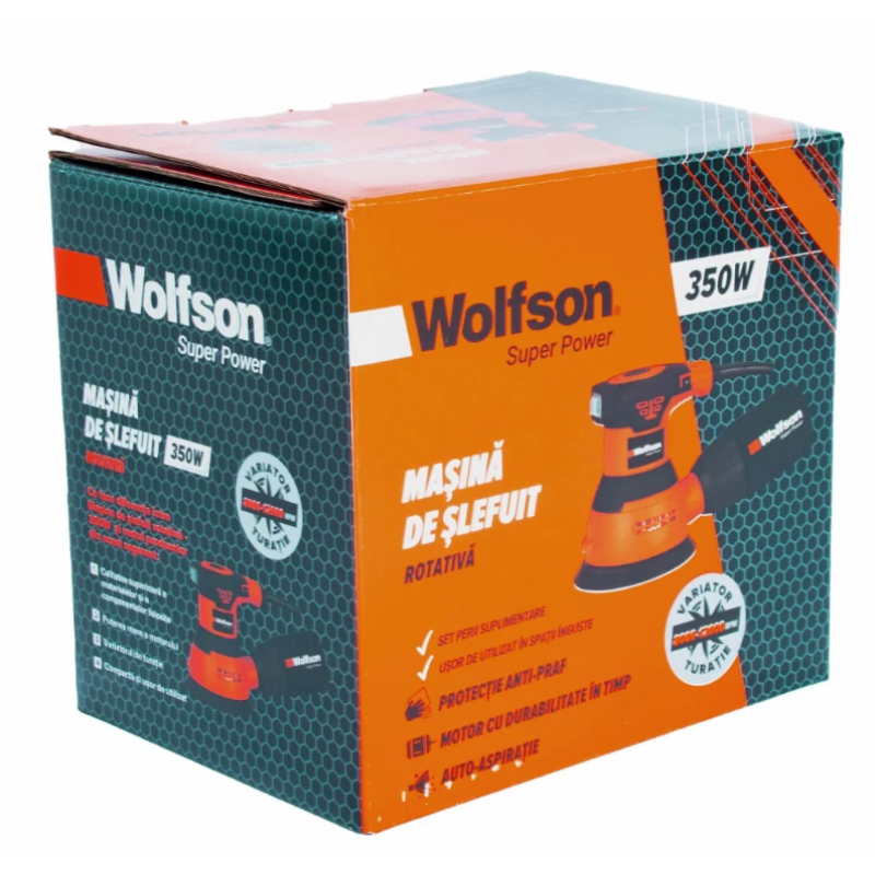 Masina de slefuit rotativa Wolfson - 350W + manusi