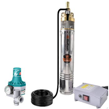 Pompa submersibila apa curata WOLFSON 4SKM-150 PRO - 1100W, 3300 l/h + Presostat Total