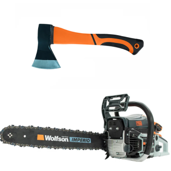 Drujba pe benzina WOLFSON IMPERIO 6000 - 3.2 CP, 52cc + toporisca fibra Wolfson
