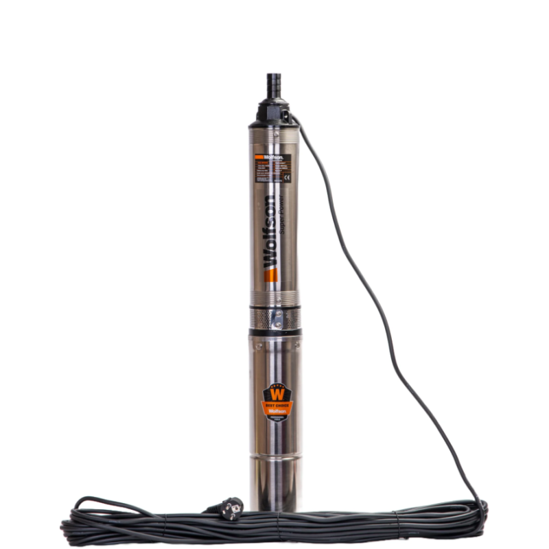 Pompa submersibila apa curata 1100W, WOLFSON PM-1500-8, 8 turbine, cablu 25m, 6600L/h + Furtun 20m