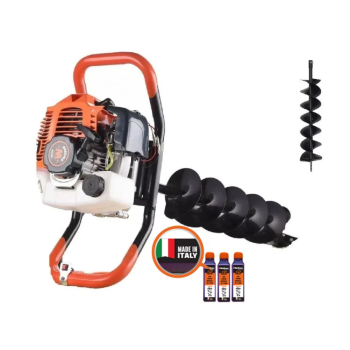 Motoburghiu foreza de pamant WOLFSON STB-52, 1470W, 52cc, include burghiu 150mm + 3 ulei 0.1L