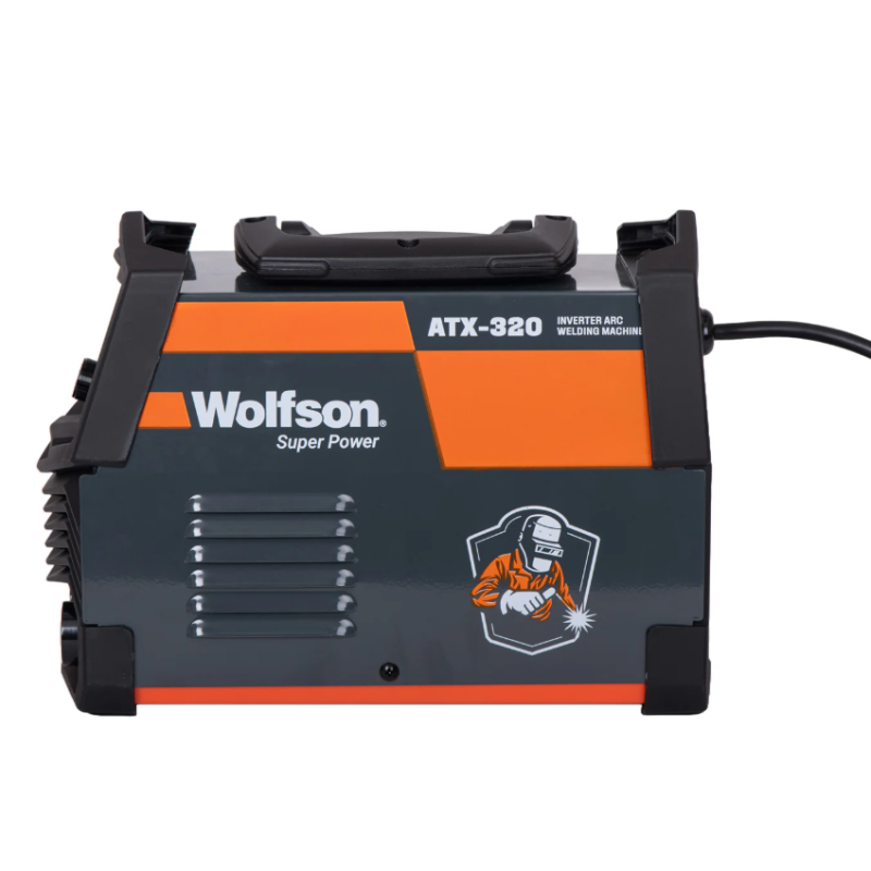Aparat de sudura cu electrod Wolfson ATX-320 cu Inverter 2 in 1 MMA si LIFT-TIG, 140Ah + Masca de sudura automata, Manusi de sudura