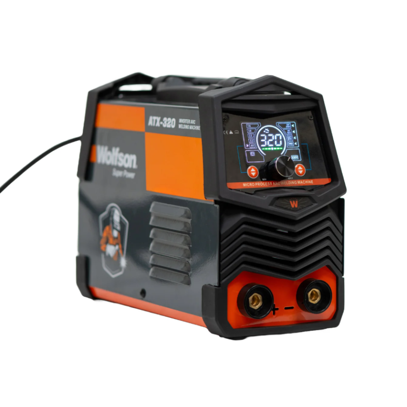 Aparat de sudura cu electrod Wolfson ATX-320 cu Inverter 2 in 1 MMA si LIFT-TIG, 140Ah + Masca de sudura automata, Manusi de sudura