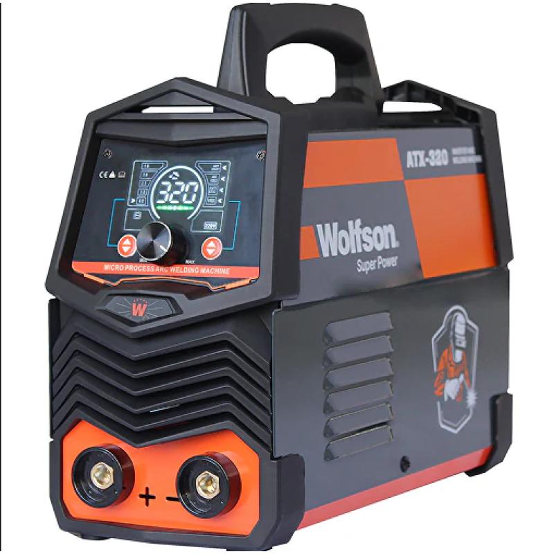 Aparat de sudura cu electrod Wolfson ATX-320 cu Inverter 2 in 1 MMA si LIFT-TIG, 140Ah + Manusi de sudura, coltare magnetice de sudura