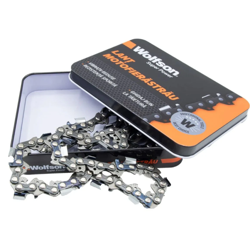 Lant Wolfson pentru motofierastrau, pas 3/8, 35cm, 25 dinti, 50 zale, compatibil cu lama WFS0044