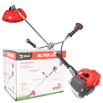 Motocoasa Blade Alpin 520, 3CP, 7 accesorii, ham profesional + 3 sticle ulei 0.1l + Foarfeca taiere vie
