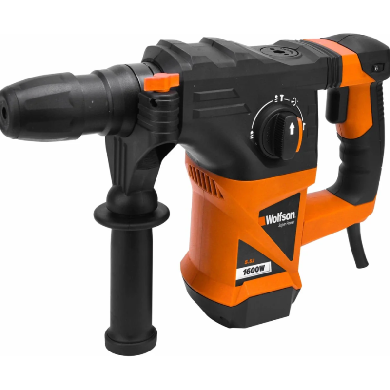 Ciocan rotopercutor Wolfson - 1600W, 5.5J+manusi+nivela+ruleta