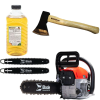 Drujba pe benzina BLADE Alpin 520 - 5CP, 2 lame si 2 lanturi + ulei ungere lant L150, toporisca Wolfson 600g