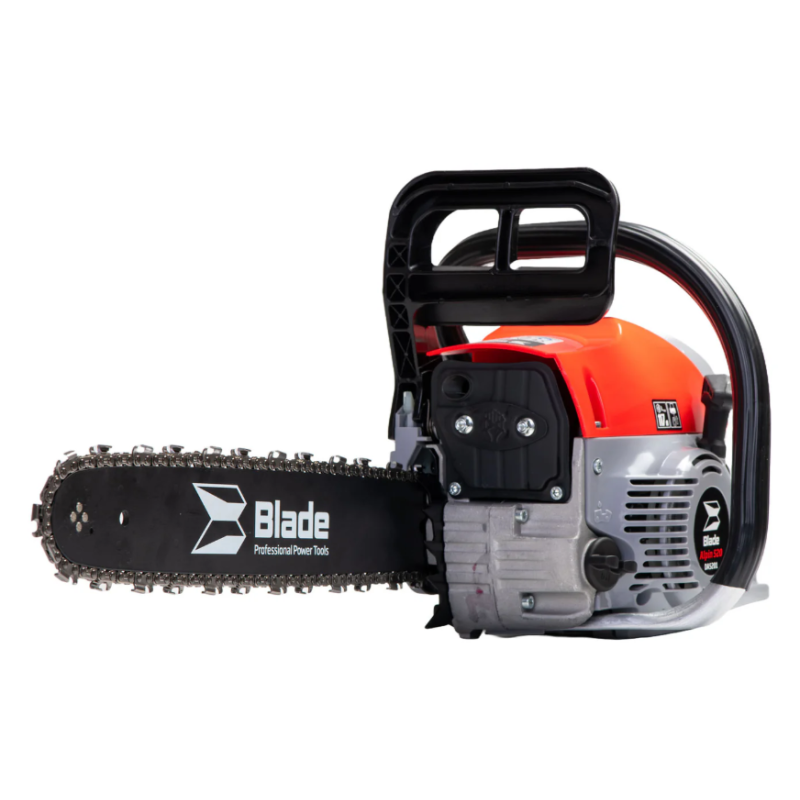 Drujba pe benzina BLADE Alpin 520 - 5CP, 2 lame si 2 lanturi + ulei ungere lant L150, toporisca Wolfson 600g