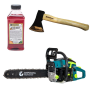 Drujba pe benzina Gospodarul Profesionist GP-5200 - 2.7 CP, 52cc + ulei amestec 0.5L si toporisca Wolfson 600g