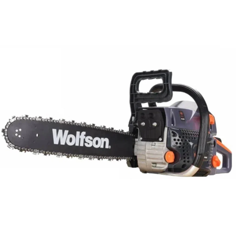 Drujba pe benzina WOLFSON STX-580, 2.6CP, 52CC, 2 lame + 2 lanturi + ulei ungere lant L150, ochelari de protectie