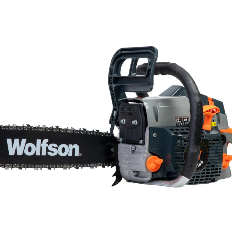 Drujba pe benzina WOLFSON STX-580, 2.6CP, 52CC, 2 lame + 2 lanturi Cadou Ochelari + Manusi