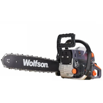 Drujba pe benzina WOLFSON STX-580, 2.6CP, 52CC, 2 lame + 2 lanturi + ulei ungere lant L150, toporisca fibra Wolfson