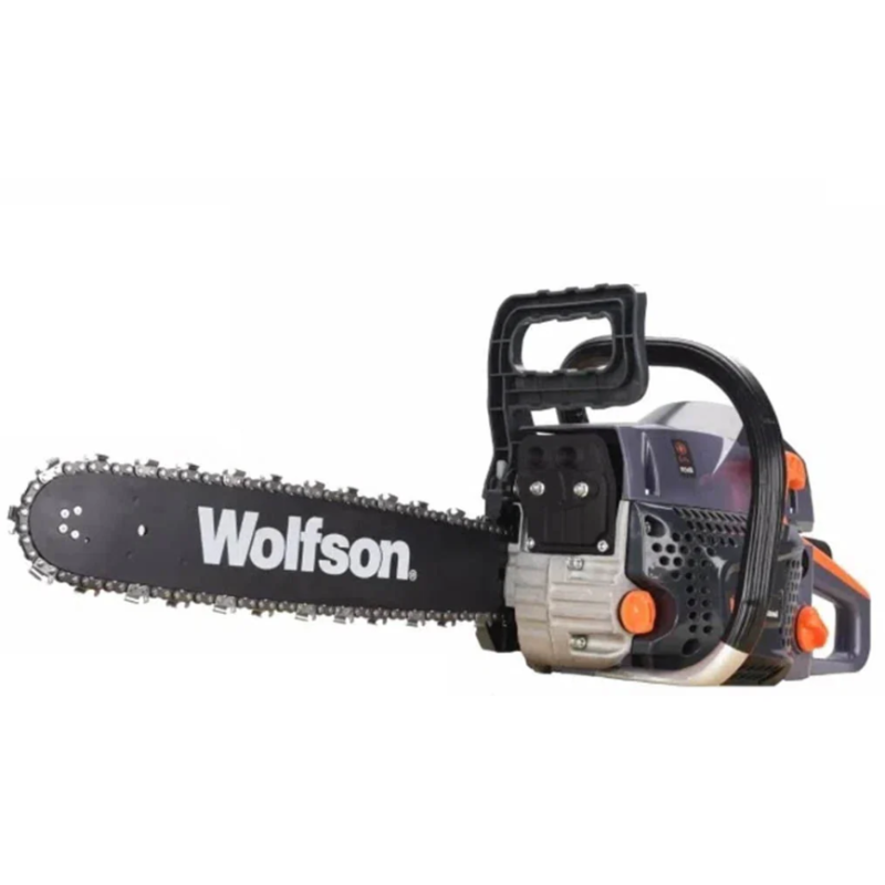 Drujba pe benzina WOLFSON STX-580, 2.6CP, 52CC, 2 lame + 2 lanturi + ulei ungere lant L150, toporisca fibra Wolfson