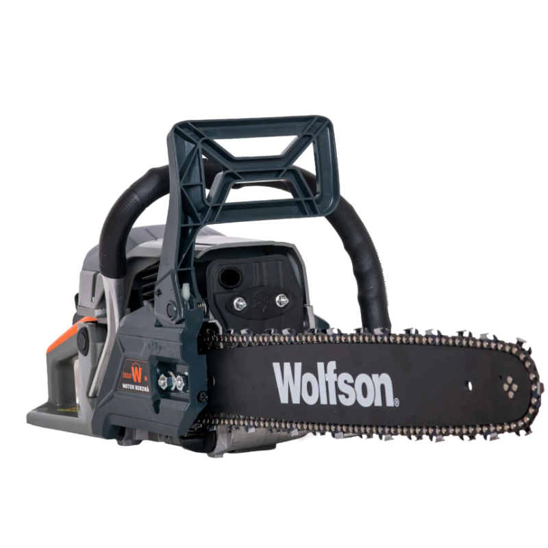 Drujba pe benzina WOLFSON STX-620, 3.5CP, 58CC, 2 lame, 2 lanturi + ulei amestec 0.5L, toporisca fibra Wolfson