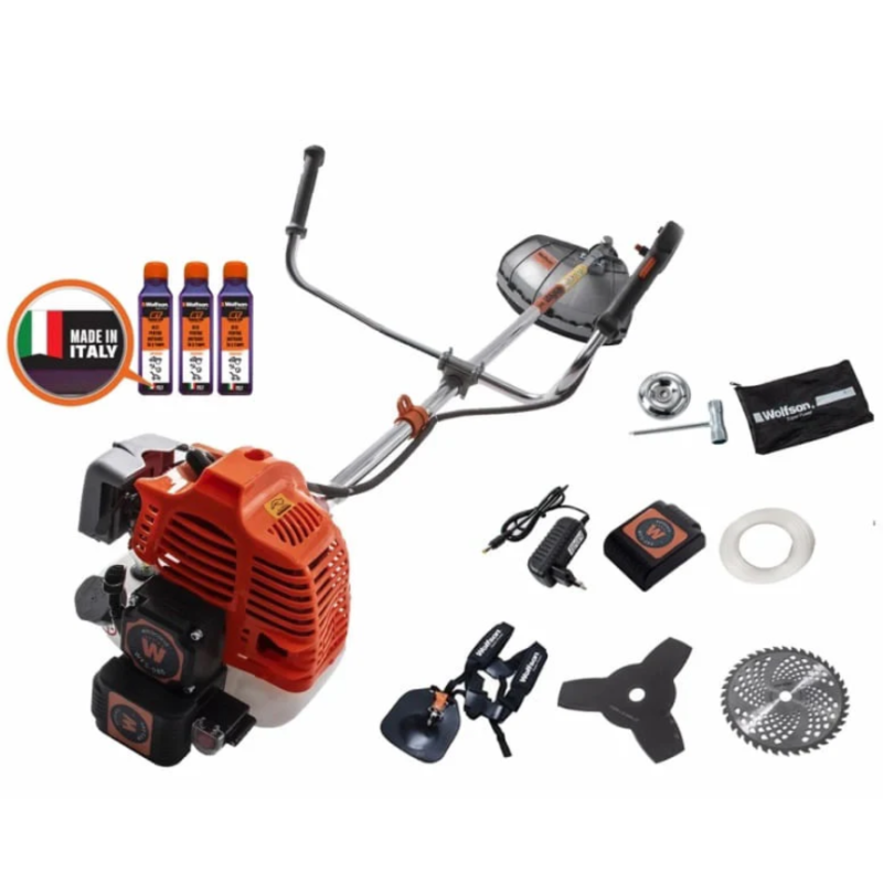 Motocoasa cu pornire electrica Wolfson + 3 ulei 0.1L