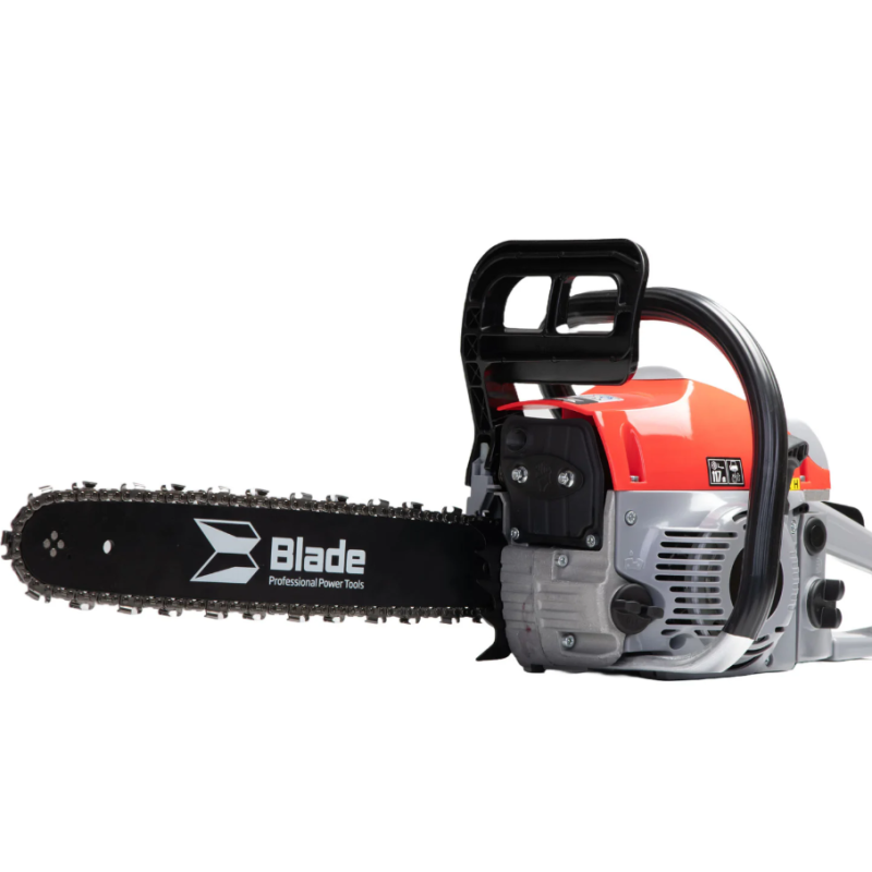 Drujba pe benzina BLADE Alpin 520 - 5CP, 2 lame si 2 lanturi + ulei amestec 0.5L, toporisca fibra Wolfson