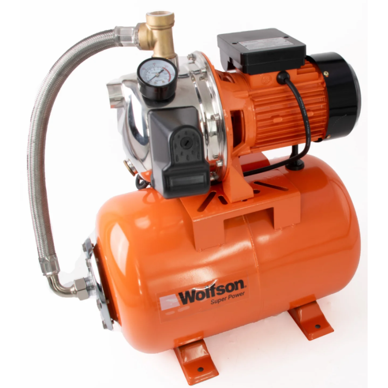 Hidrofor cu cap de inox Wolfson 800-3C, 800W, 24L, 3200 l/h