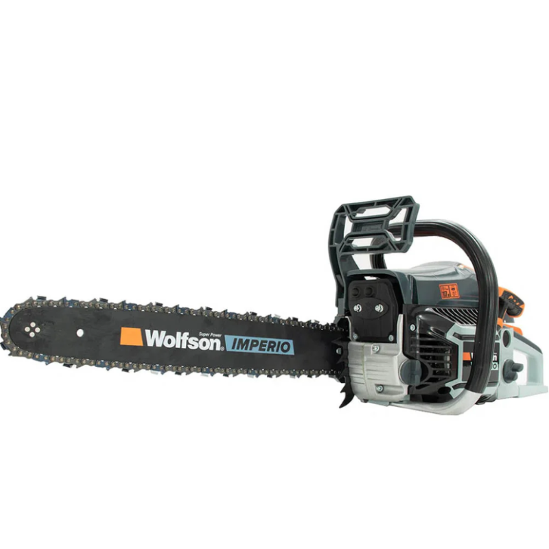 Drujba pe benzina WOLFSON IMPERIO 6000 - 3.2 CP, 52cc + ulei amestec 0.5L, toporisca fibra Wolfson