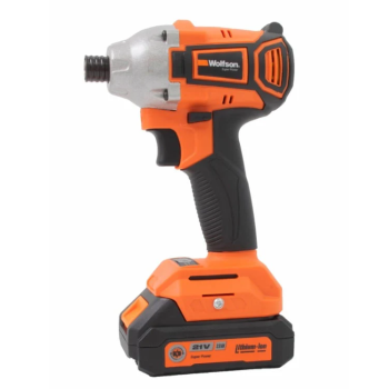 Masina de insurubat cu impact cu acumulator Wolfson - 21V-2.0Ah, 2 acumulatori, Hex 1/4