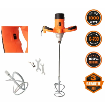Mixer electric cu variator pentru mortar Wolfson - 1300W