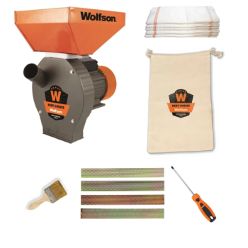 Moara pentru cereale WOLFSON - 2in1, 2700W, 100 CUPRU, 200kg/h