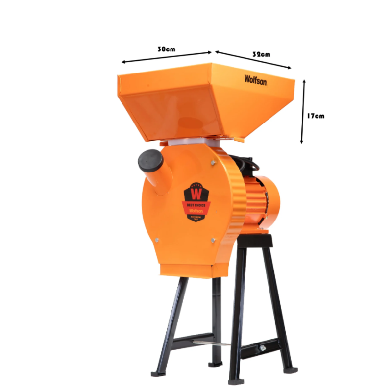 Moara pentru cereale Wolfson cu suport metalic - 2in1, 2700W, 200kg/h + accesoriu furaje