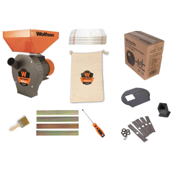 Moara pentru cereale WOLFSON - 2in1, 2700W, 100 CUPRU, 200kg/h + accesoriu furaje