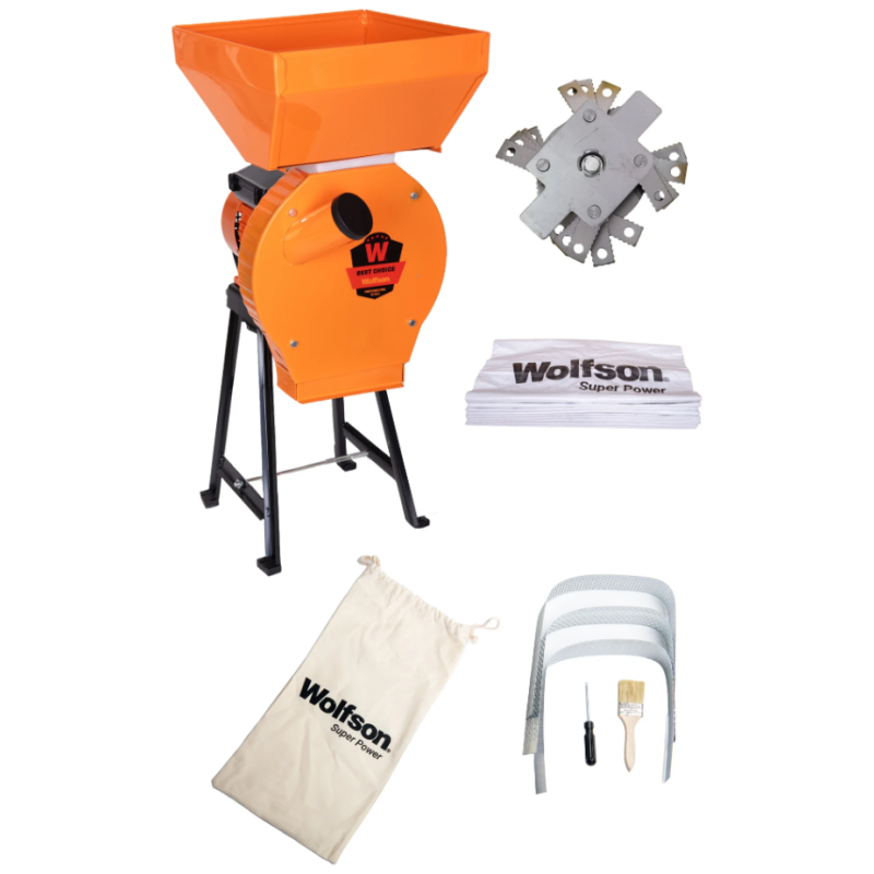 Moara pentru cereale Wolfson cu suport metalic - 2in1, 2700W, 200kg/h