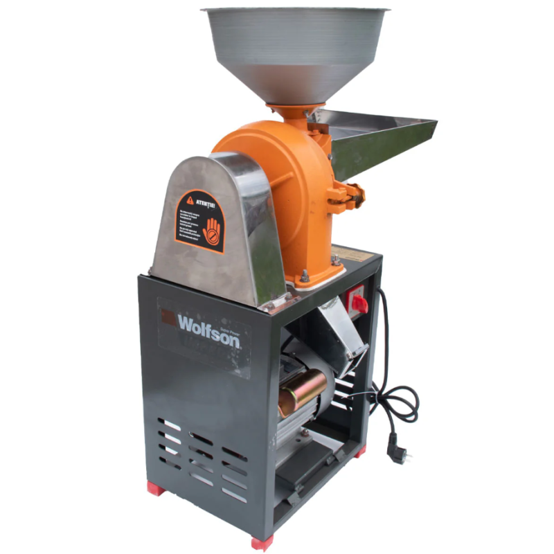 Moara pentru cereale Wolfson Industrial, 2200W , 220V, 350 Kg/h, 12 site incluse
