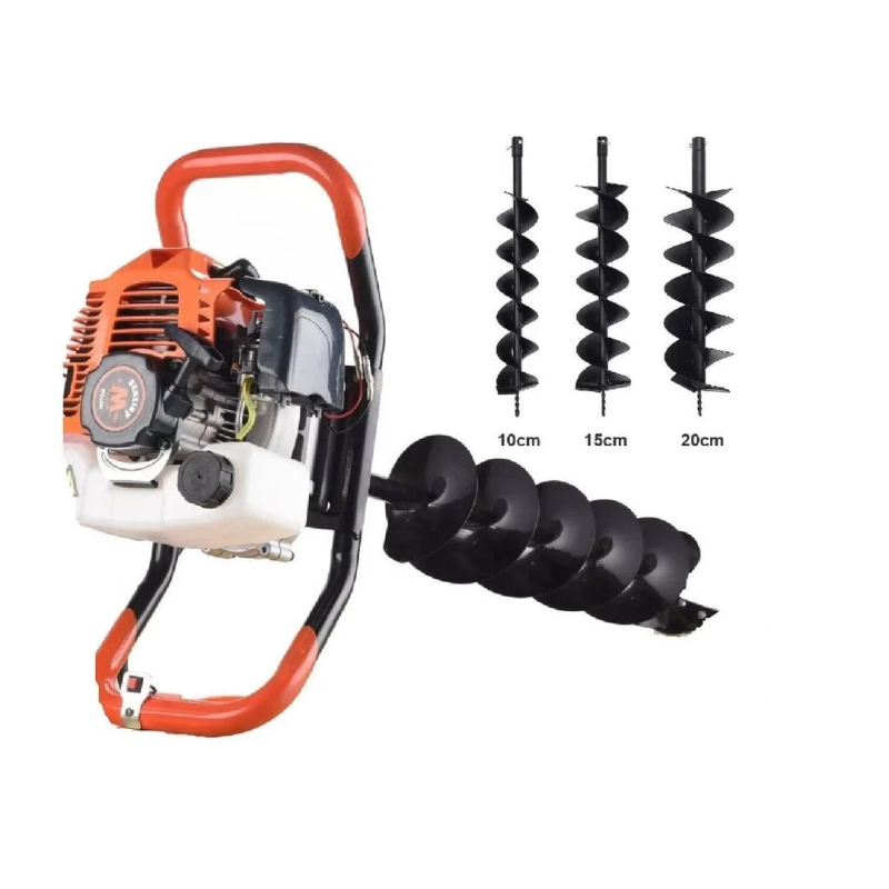 Motoburghiu foreza de pamant WOLFSON STB-520, 1470W, 3 burghie incluse 100, 150 si 200mm